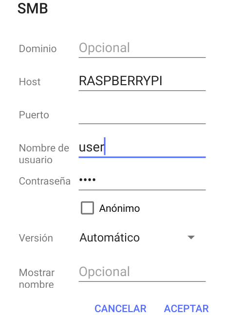Configurando DLNA en Android con la app CX Files.